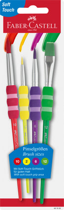FC GRIP PAINT BRUSHES RND/FLT 4PC (2,6,10,12)