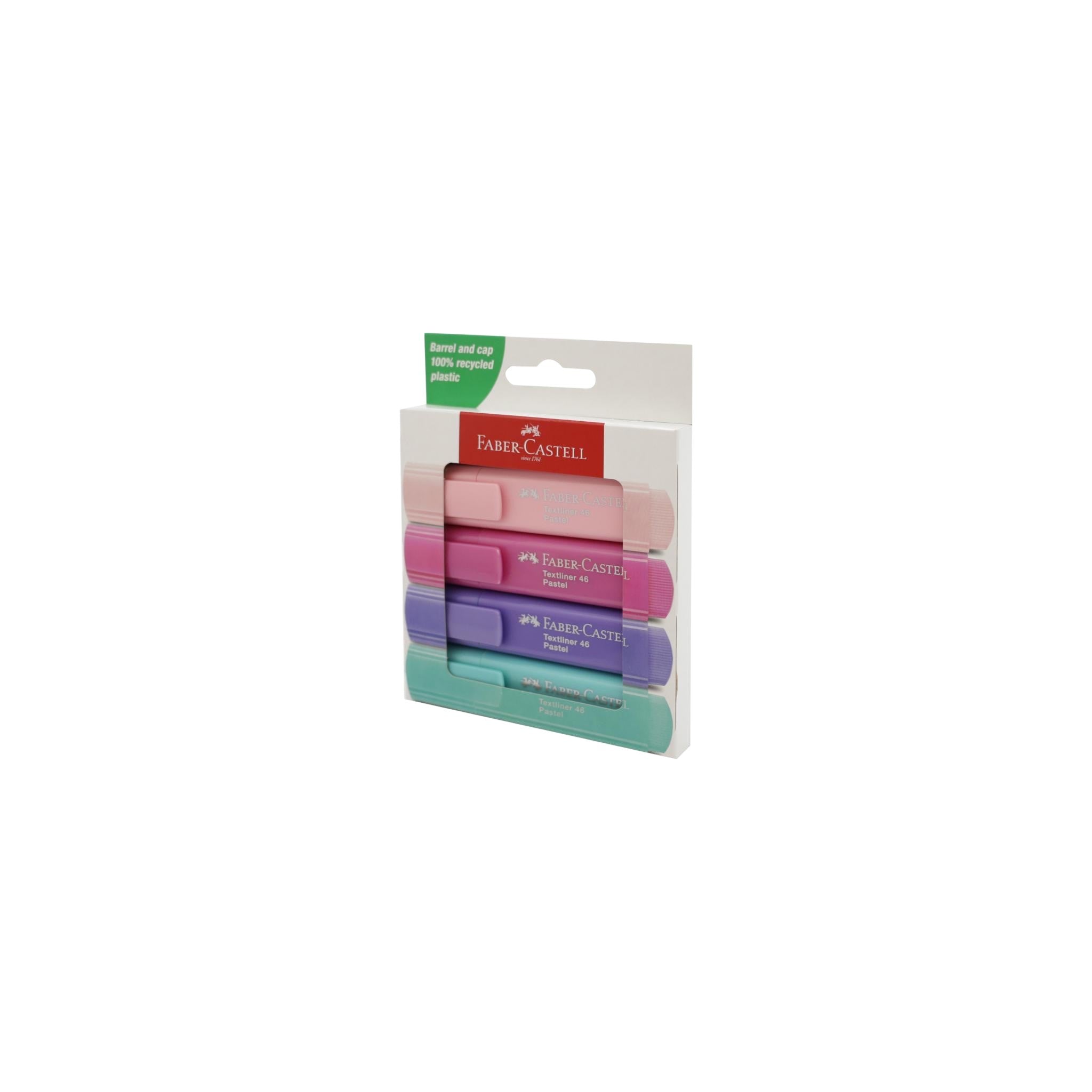 FABER CASTELL HIGHLIGHTER 4PC PASTEL ASSORTED