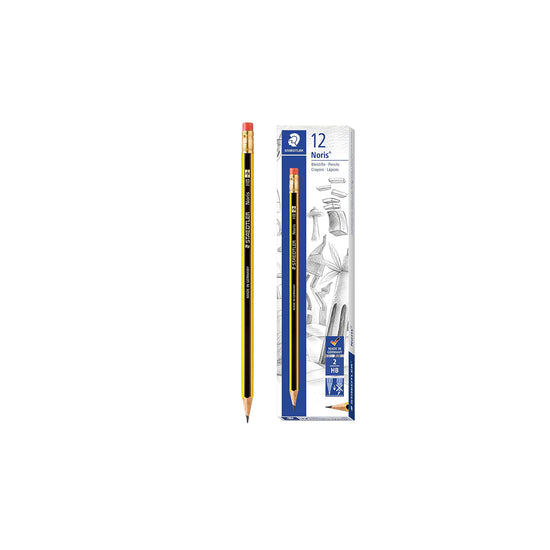 Staedtler Noris Pencil with Rubber Tip - 12 Piece