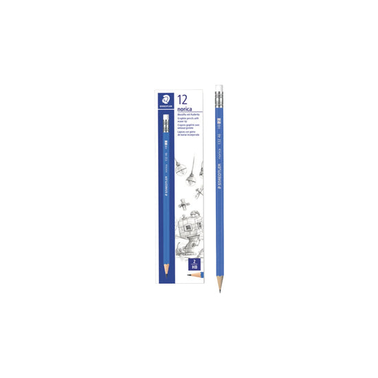 Staedtler Noris Pencil with Rubber Tip - 12 Piece