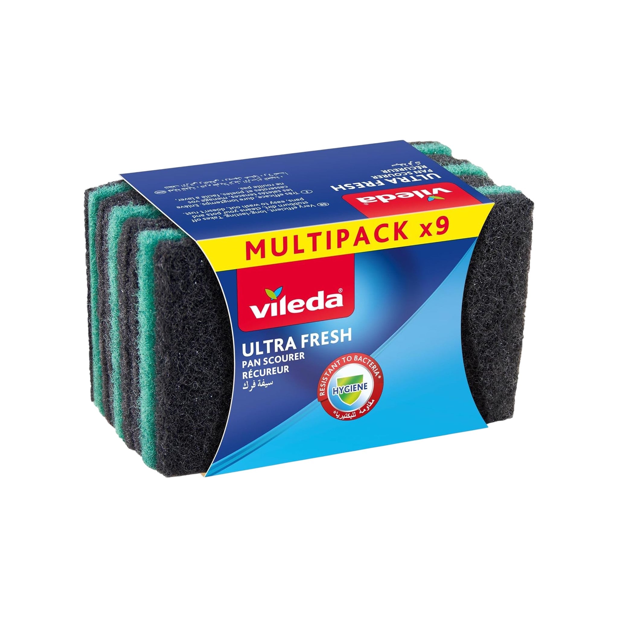 Vileda Scouring Pad 7.5 x 10.5 x 16 cm 9 pcs
