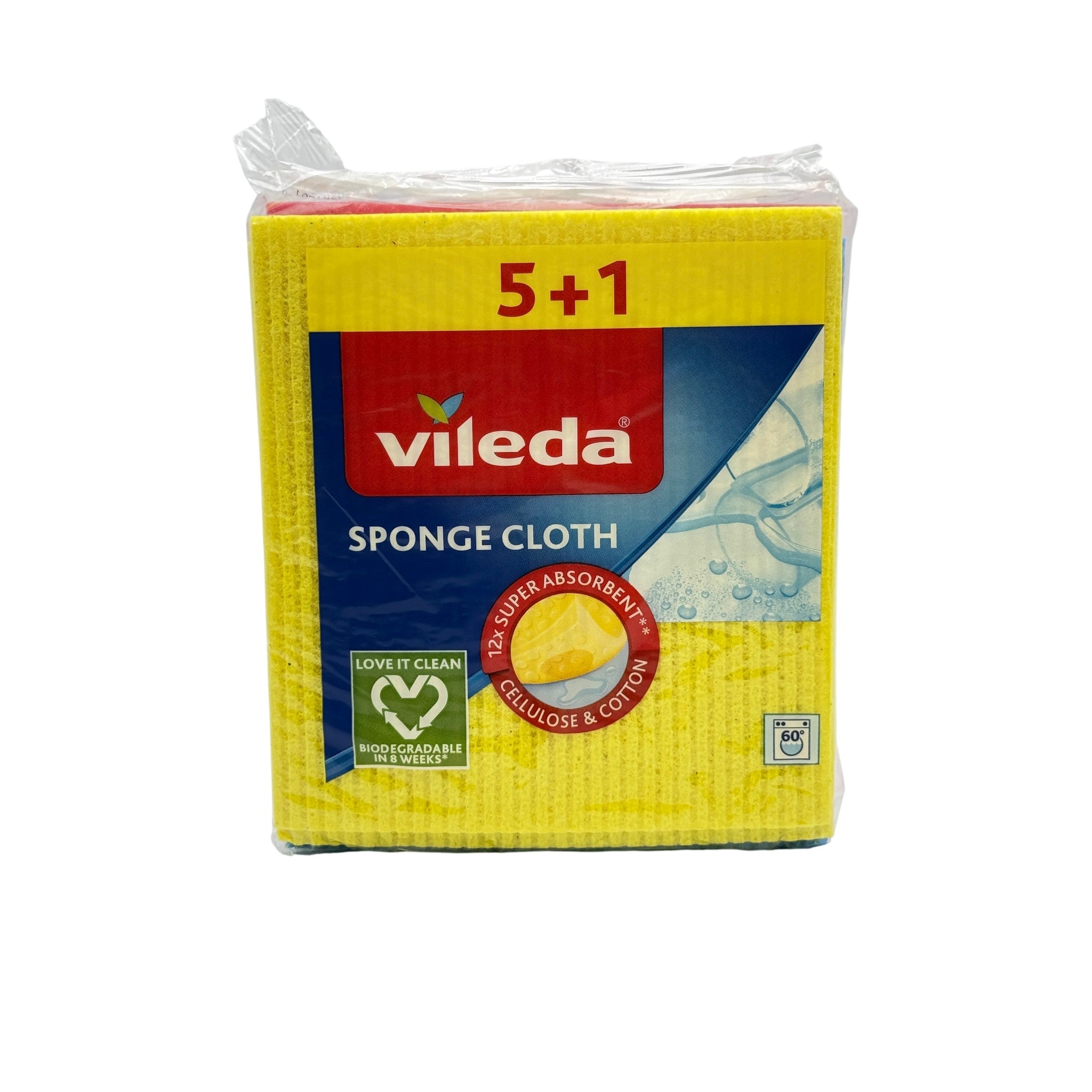 Vileda Sponge Cloth 27.5 x 3.3 x 18.5 cm 6 pcs
