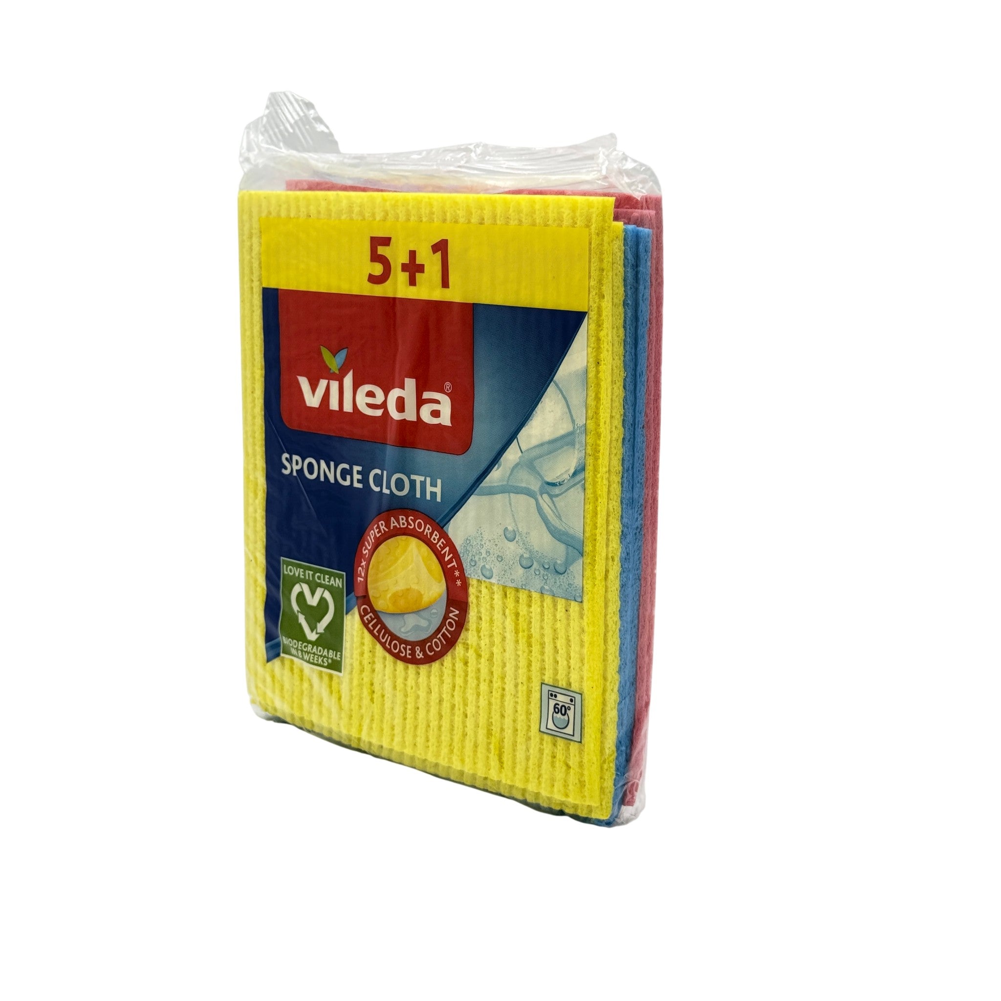 Vileda Sponge Cloth 27.5 x 3.3 x 18.5 cm 6 pcs