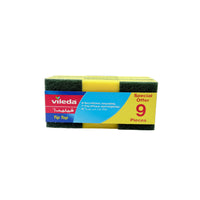 Vileda Tip Top Sponge Scrubber Multicolor 9.5 CM 9 Pcs