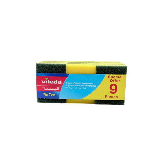 Vileda Tip Top Sponge Scrubber 9.5 cm 9 Pcs