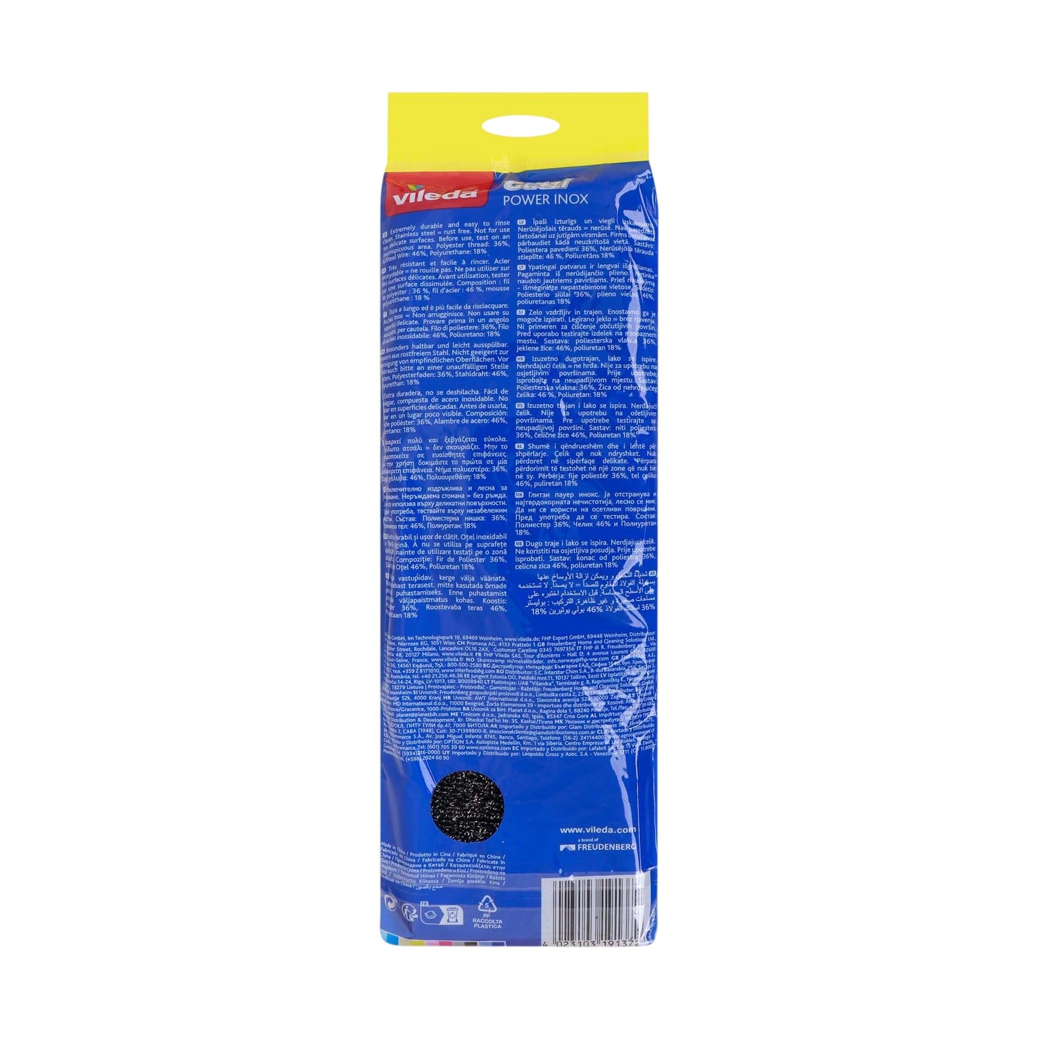 Vileda Sponge Scrubber Glitzi Inox 35.5 x 12 x 2 cm 3 pcs