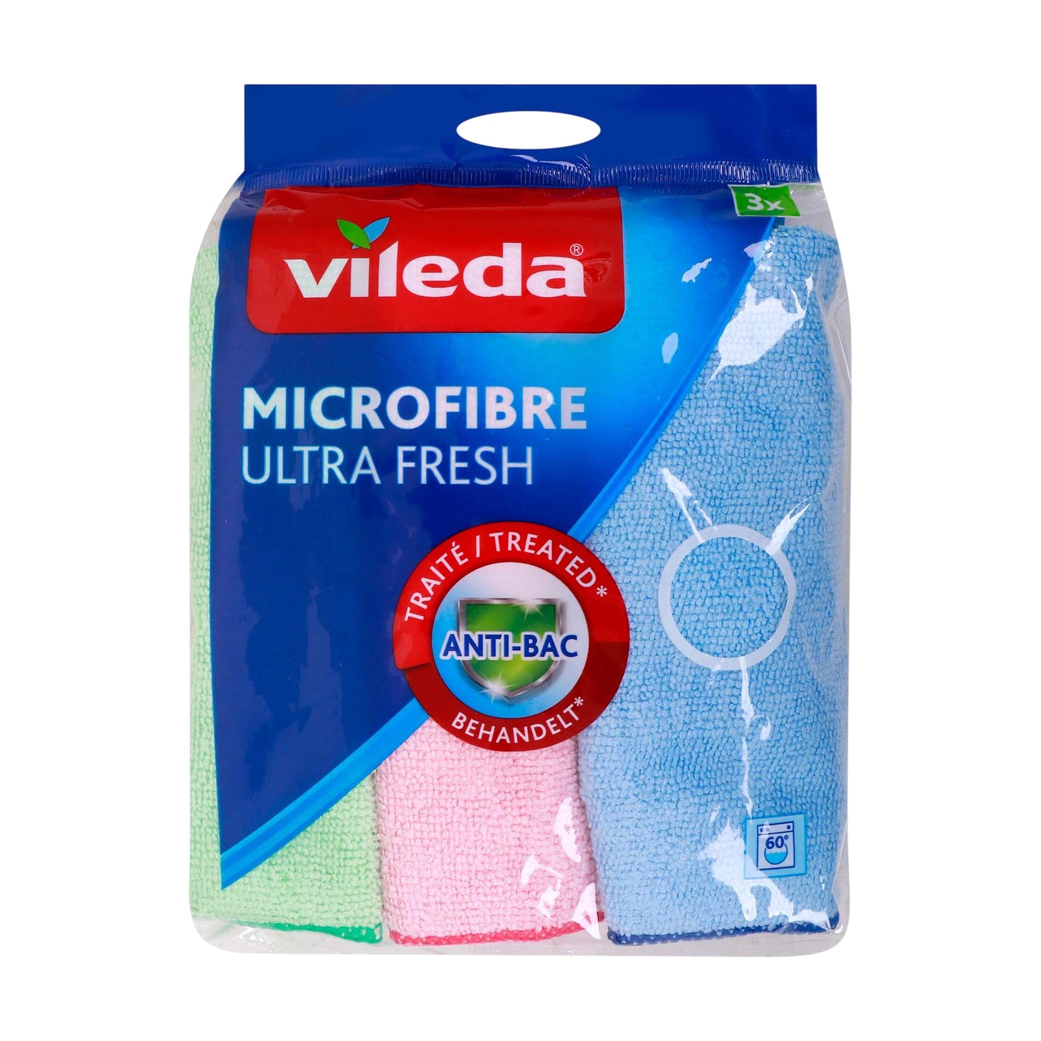 Vileda Microfibre Sponge Scrubber 3 x 21 x 12 cm 3 Pc