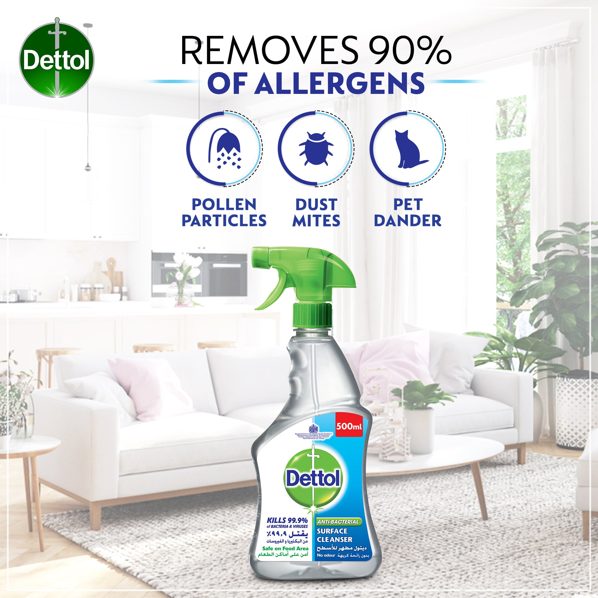 Dettol Antibacterial surface cleaner spray 500ml