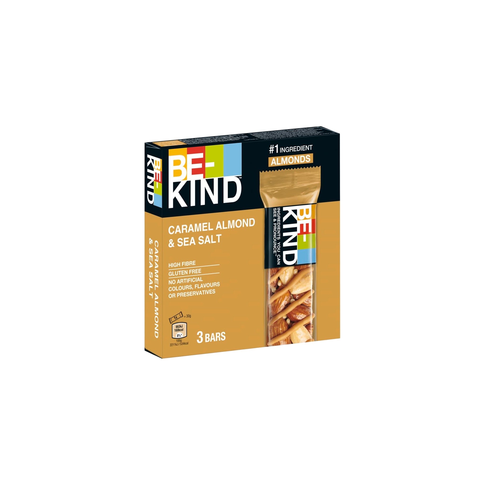 BeKind Caramel Almond & Sea Salt Bar 30 gm