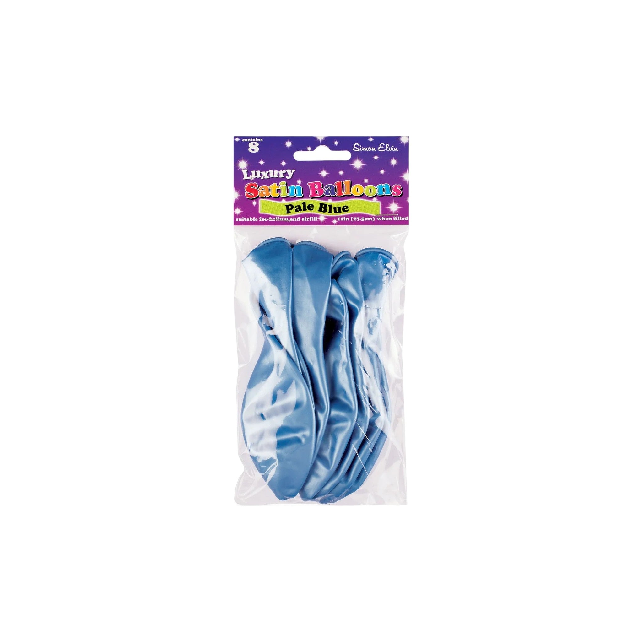 Satin Luxury Helium and Air Suitable(8 Pcs PK) 11Inch-Blue