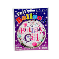 Birthday Foil Helium Balloon 18 Inch- Girl
