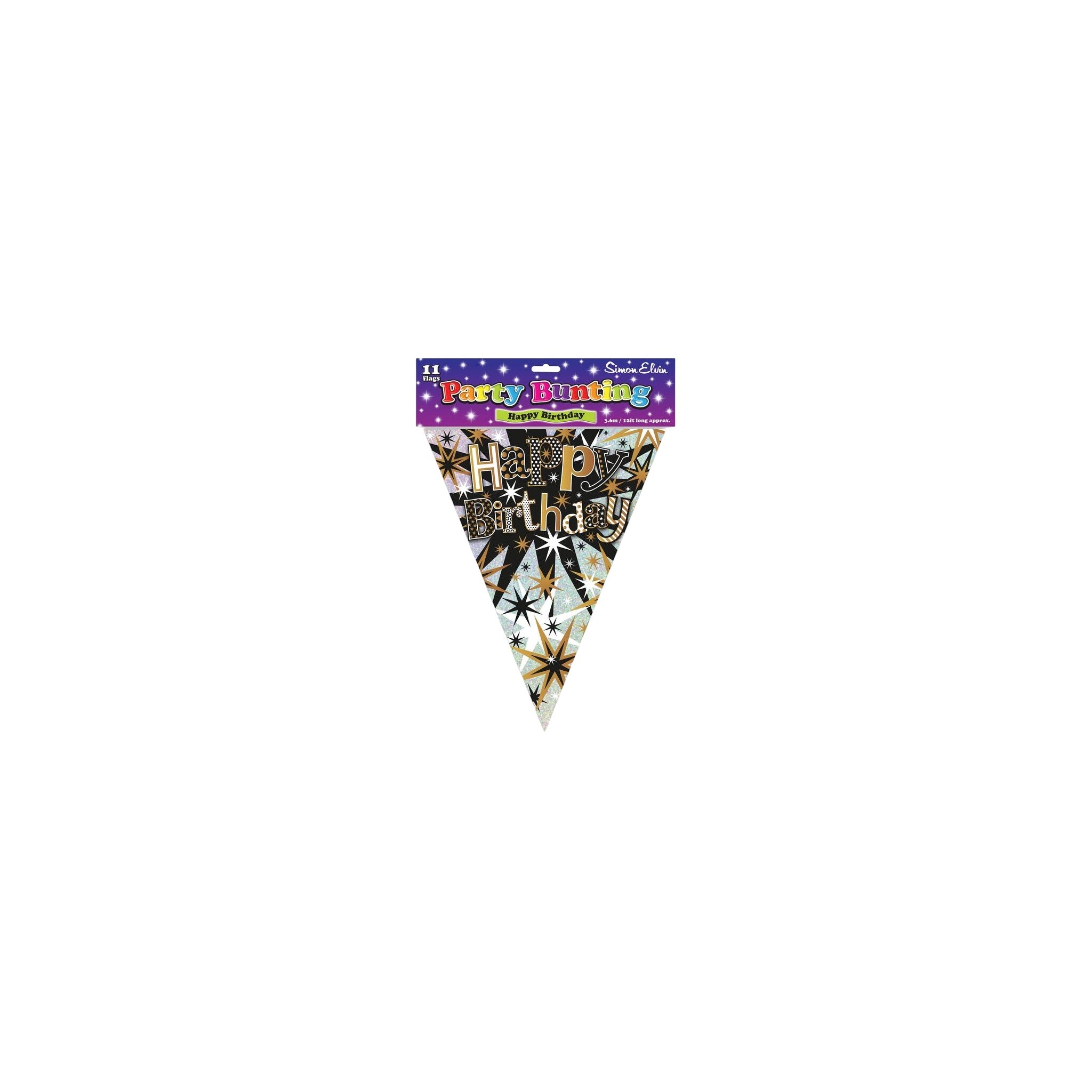 Happy Birthday Bunting - Stars Design (Male)-3.6M