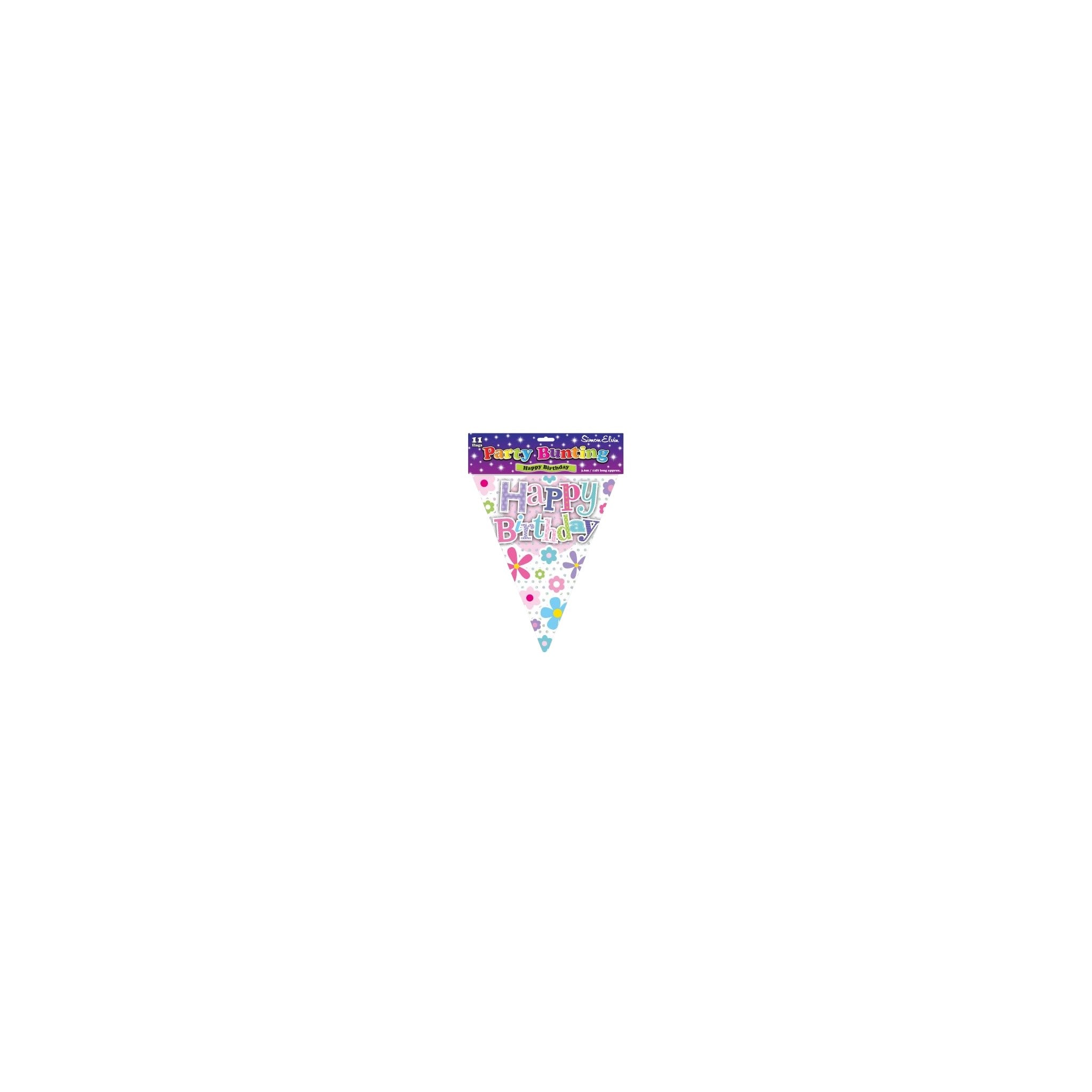 Happy Birthday Bunting - Floral Design (Female)-3.6M