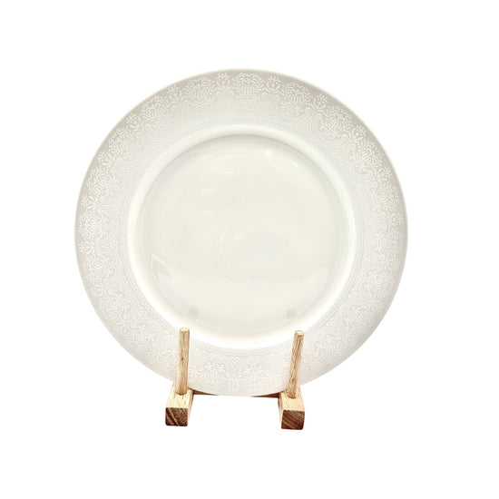 Orion Porcelain Dinner Plate Embossed 27 cm White