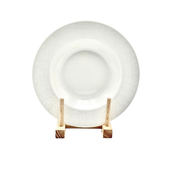 Orion Porcelain Soup Plate Embossed 22 cm White