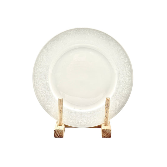Orion Porcelain Side Plate Embossed 20.5 cm White