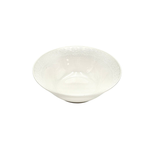 Orion Porcelain Bowl Embossed 14.4 cm White