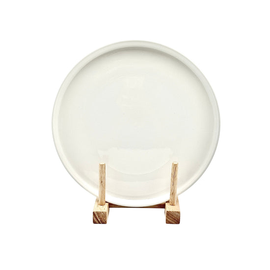 Classico Porcelain Side Plate straight edge shape 22cm White