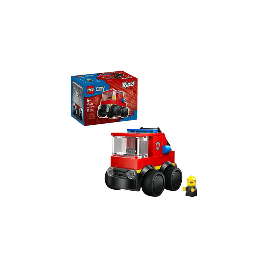 Rides Fire Truck Building Set Red 67 pcs