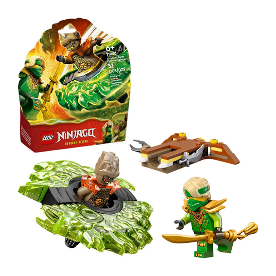 Lloyd Vs Elemental Monster Spinner Building Set Red 52 pcs