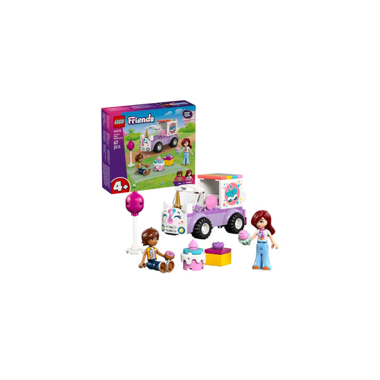Unicorn Cake Delivery Car Building Set Pink 67 pcs