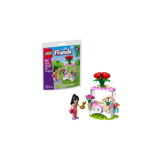 Flower Stand with Roses Building Set Pink 55 pcs