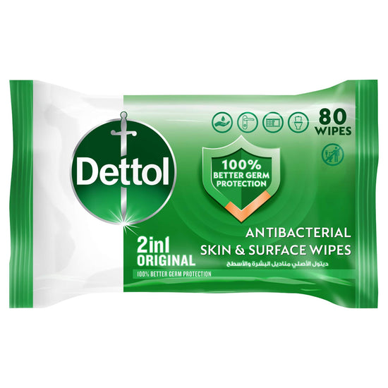 Dettol multipurpose antibacterial wipes 80 Pack original