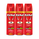 Pif Paf Flying Insect Killer Fly & Mosquito Spray 400ml 3pcs