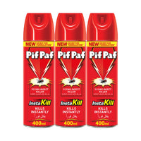 Pif Paf Flying Insect Killer Fly & Mosquito Spray 400ml 3pcs