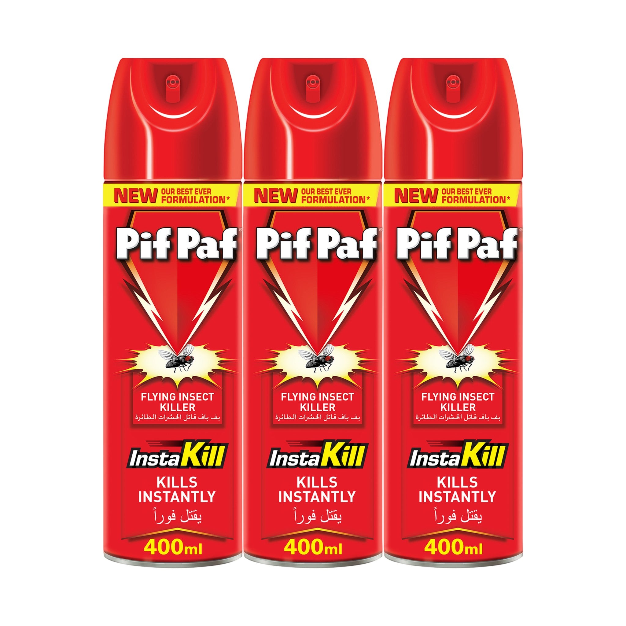 Pif Paf Flying Insect Killer Fly & Mosquito Spray 400ml 3pcs