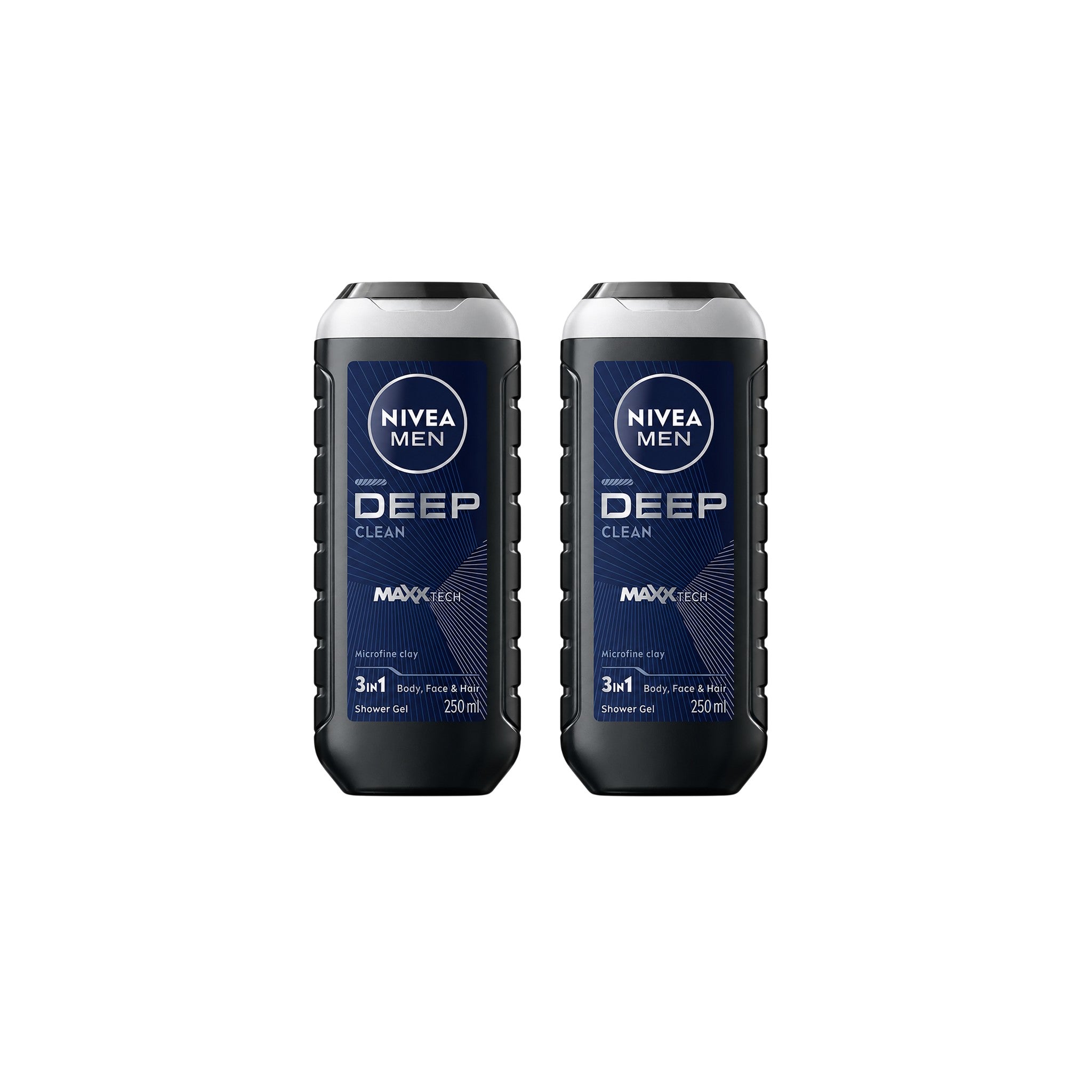 Nivea Men Deep Clean Shower Gel 250 ml 2 pcs