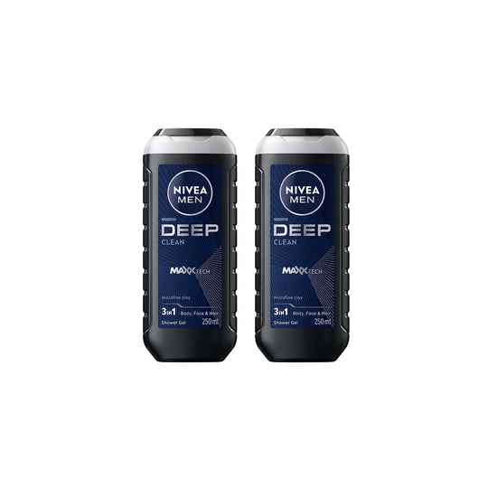 Nivea Men Deep Clean Shower Gel 250 ml 2 pcs