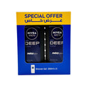 Nivea Men Deep Clean Shower Gel 250 ml 2 pcs