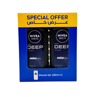 Nivea Men Deep Clean Shower Gel 250 ml 2 pcs
