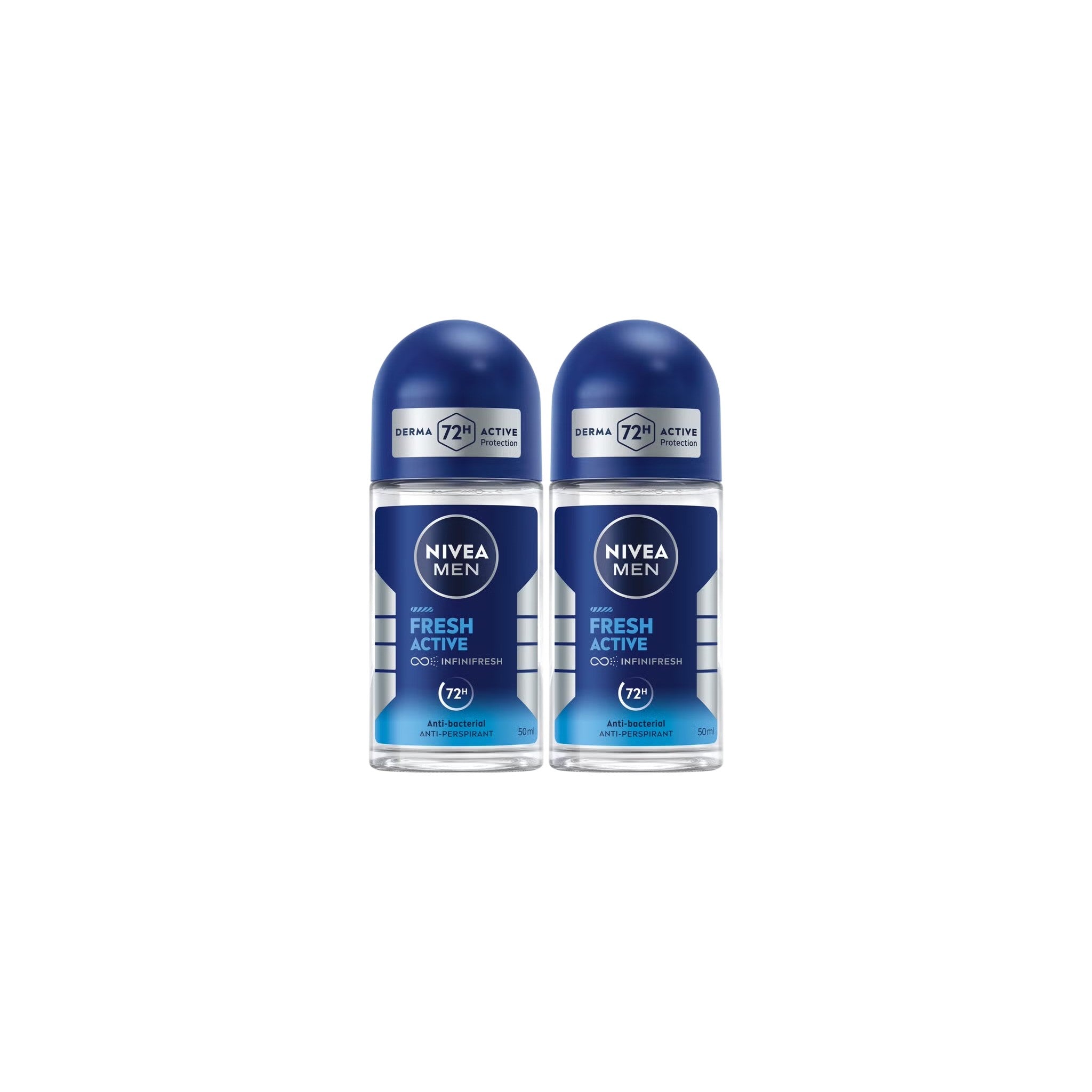 Nivea Men Fresh Active Deodorant Roll-On 50 ml 2 pcs