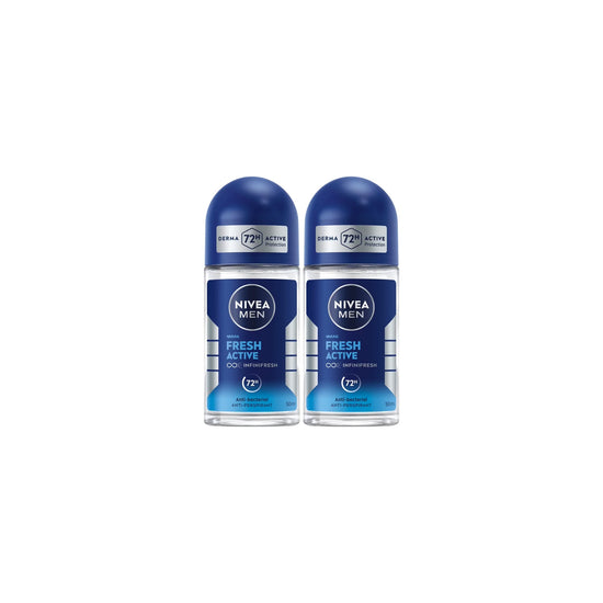 Nivea Men Fresh Active Deodorant Roll-On 50 ml 2 pcs