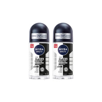 Nivea Black&White Invisible Men Deodorant Roll-On 50ml 2pcs