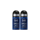 Nivea Men Deep Black Carbon Deodorant Roll-On 50 ml 2 pcs