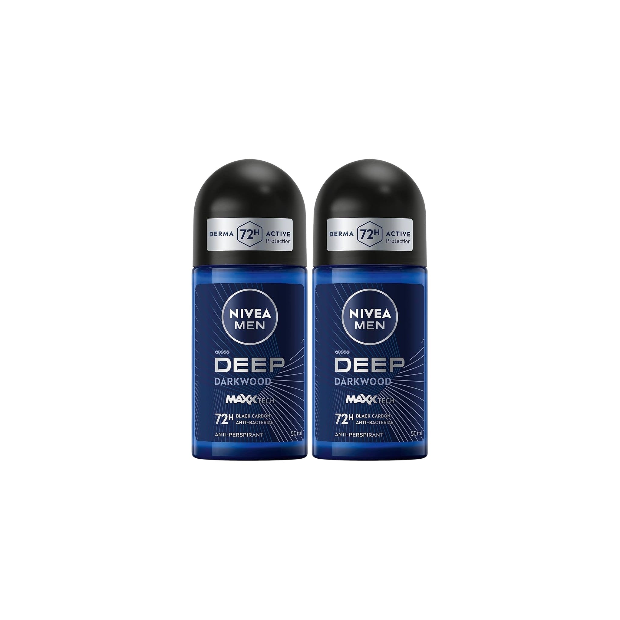 Nivea Men Deep Black Carbon Deodorant Roll-On 50 ml 2 pcs