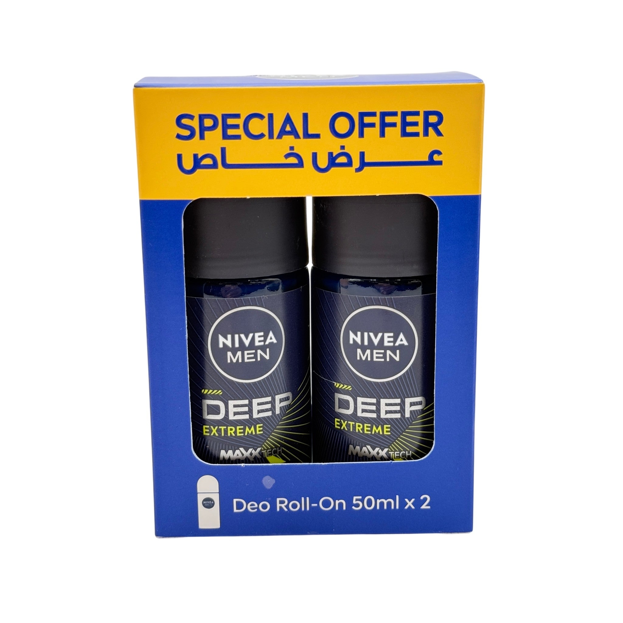 Nivea Men Deep Extreme Deodorant Roll-On 50 ml 2 pcs