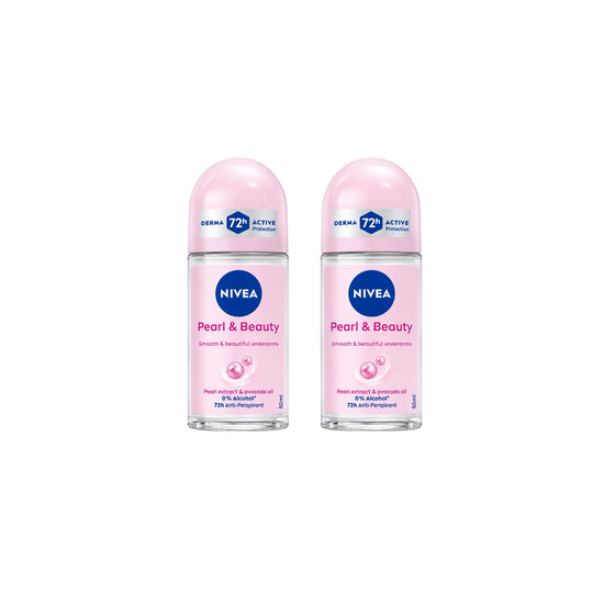 Nivea Pearl & Beauty Female Deodorant Roll-On 50 ml 2 pcs