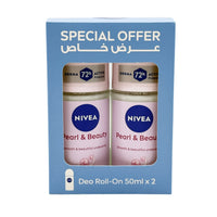Nivea Pearl & Beauty Female Deodorant Roll-On 50 ml 2 pcs