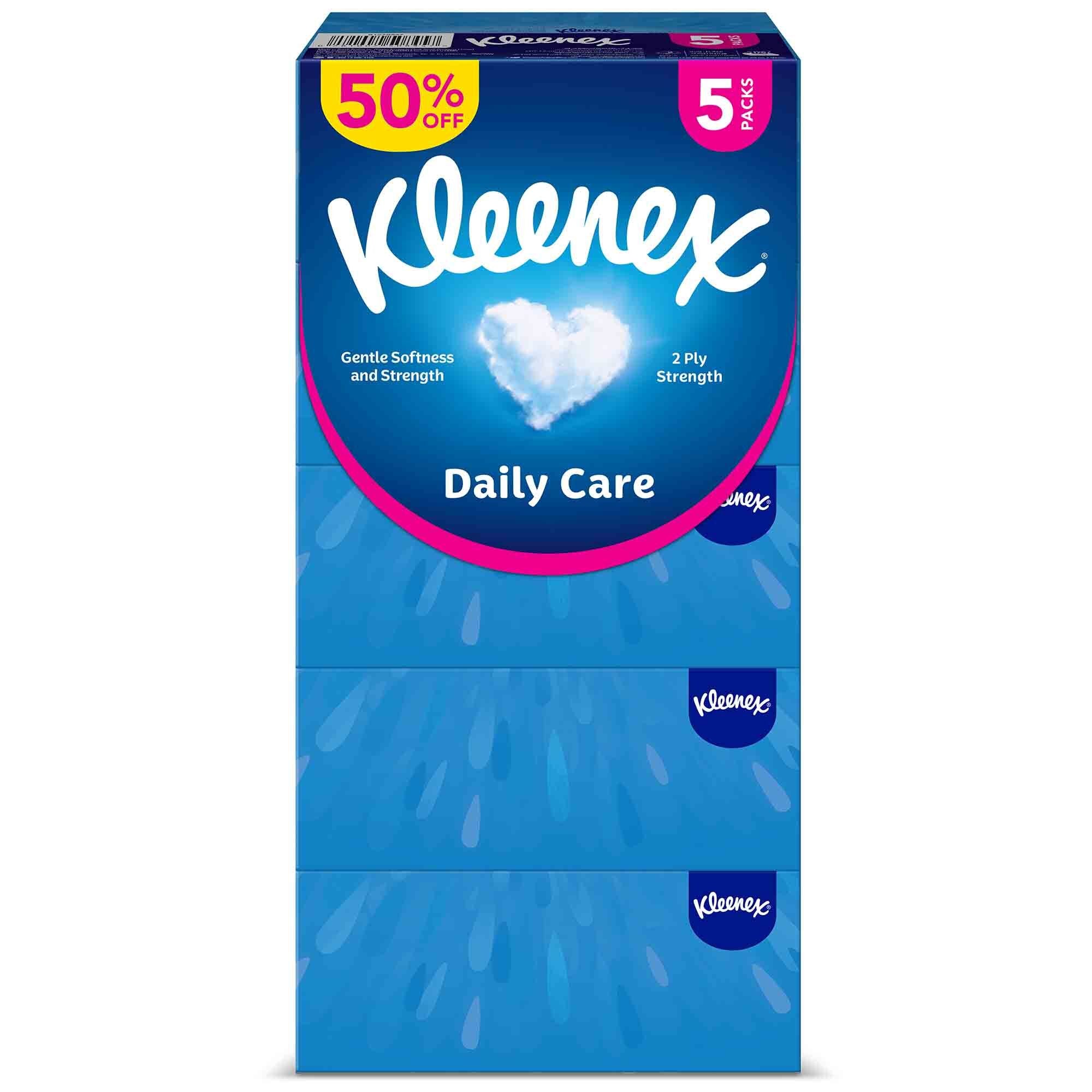KLEENEX DAILY CARE (2PLY) 170'S (5PK)