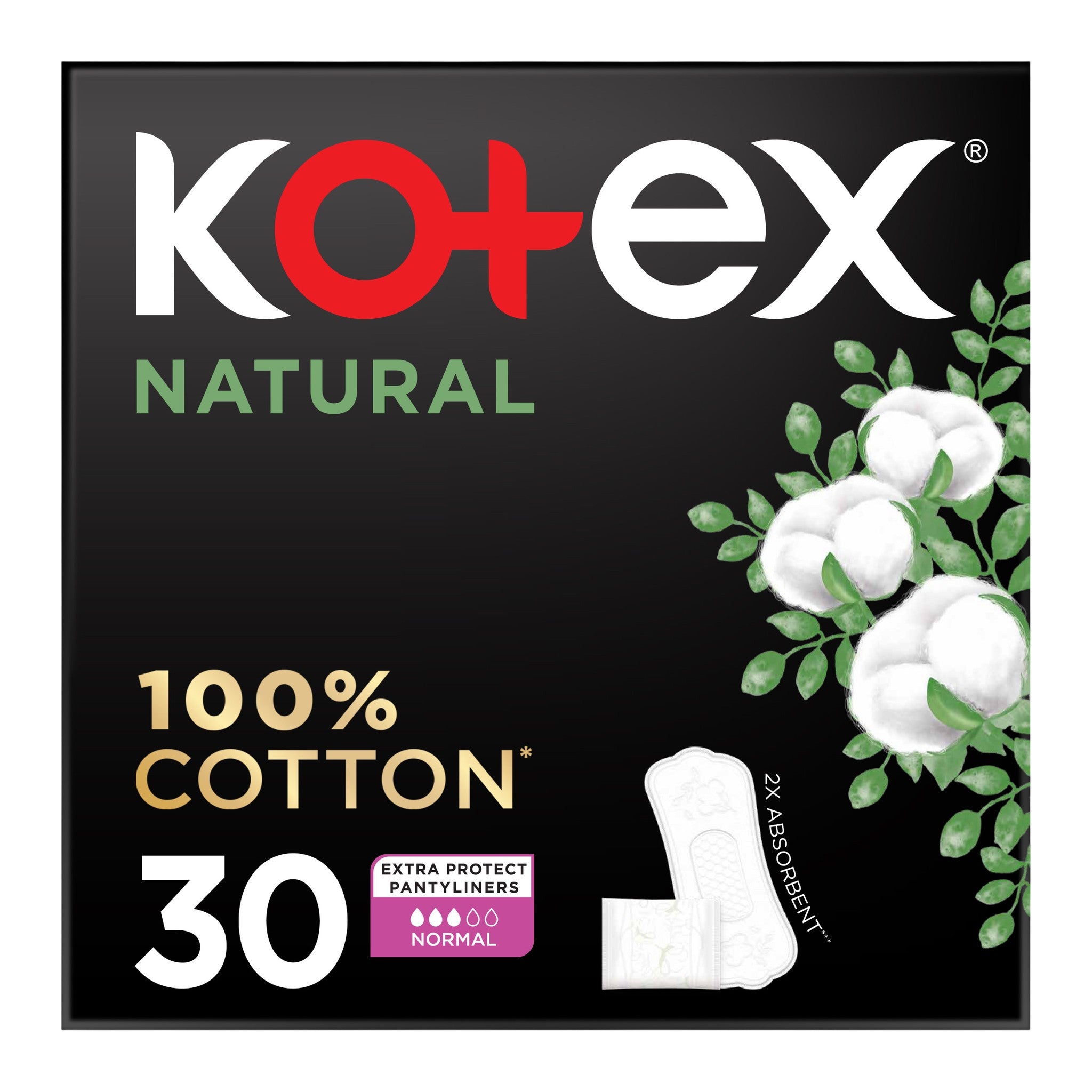 Kotex Liners Natural 30