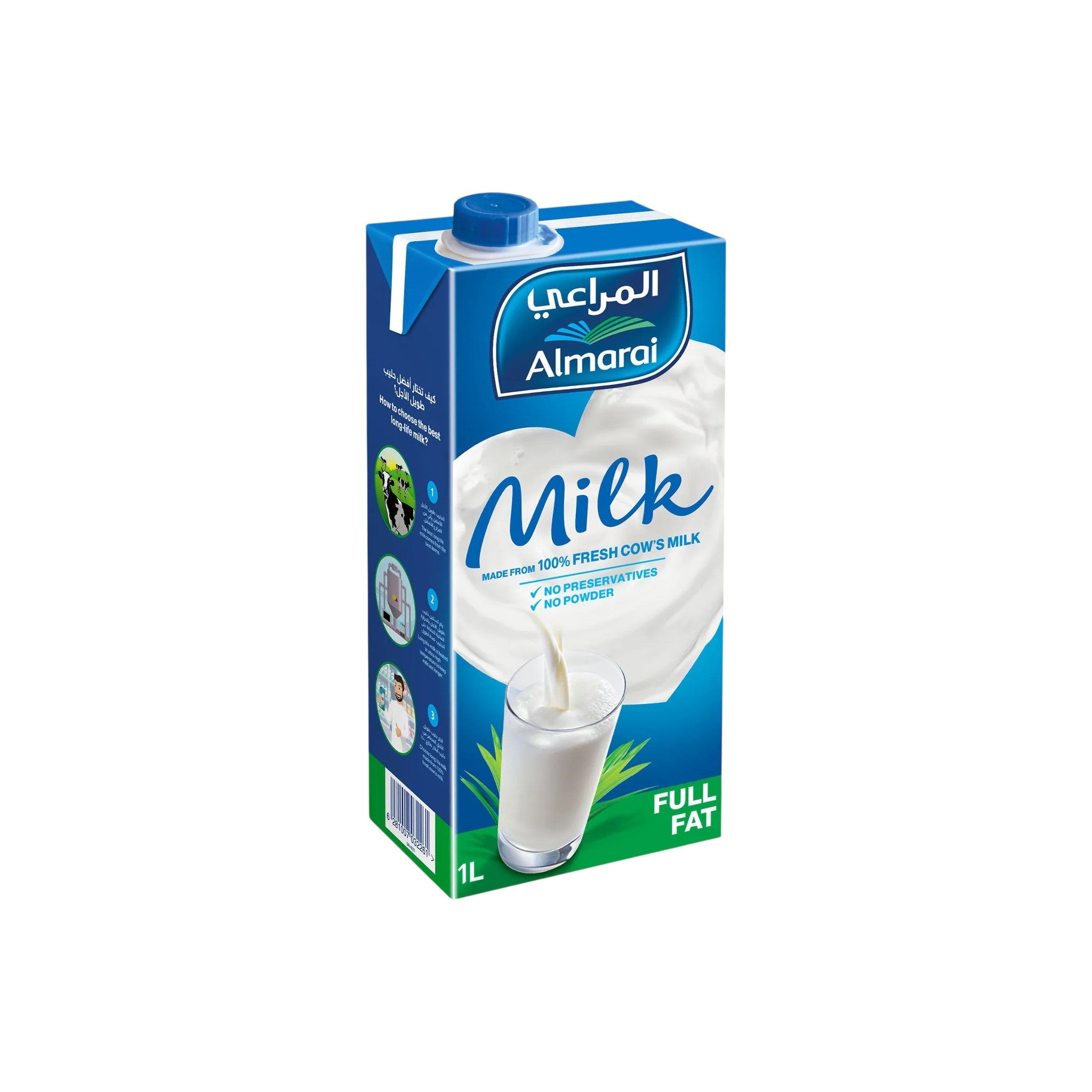 Almarai UHT Full Fat Milk With Vitamin 1Ltr