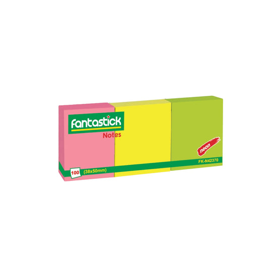 Fantastick Stick Notes 152 Fluorescent 3 Colours