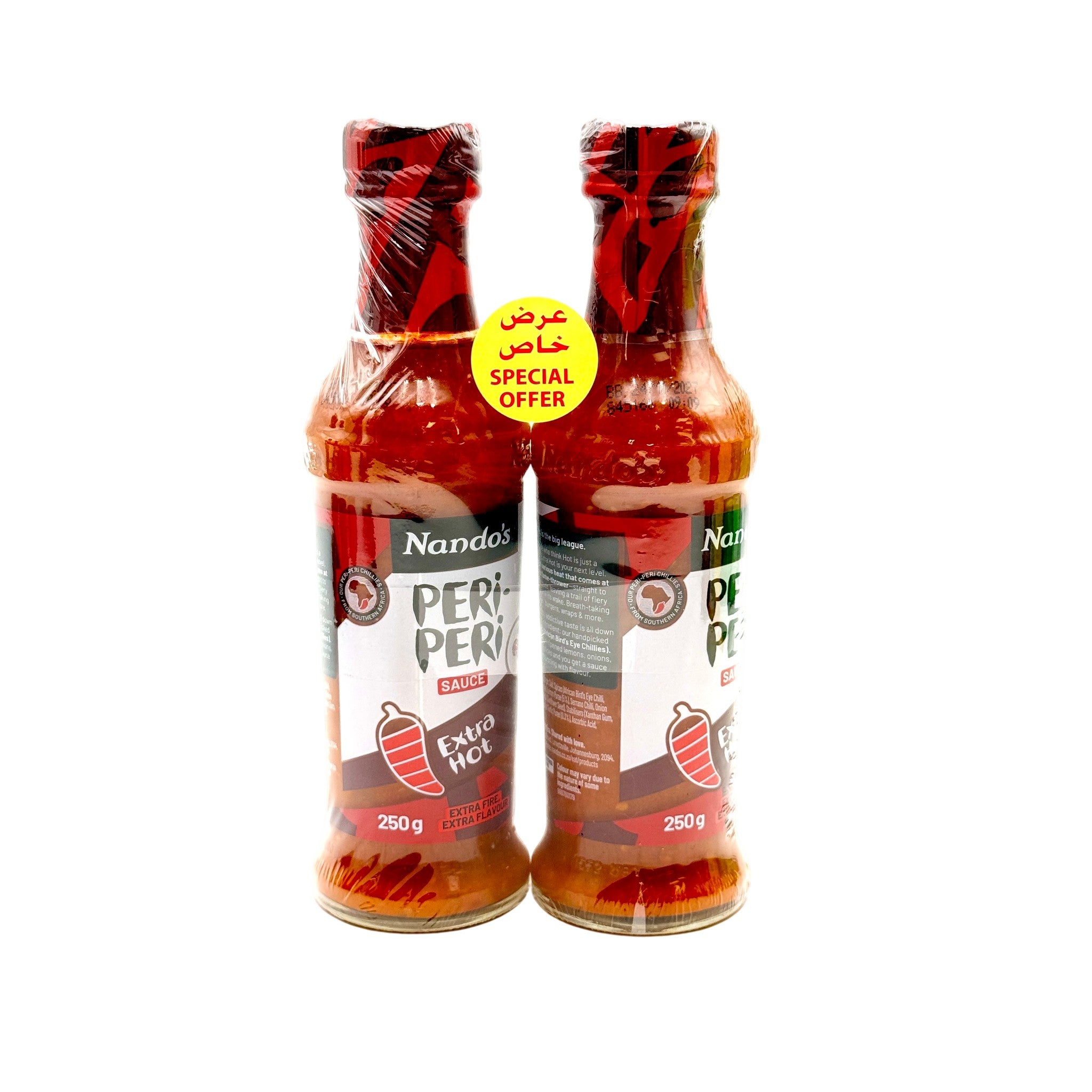 Nandos Extra Hot Peri Peri Sauce 2x250 ml