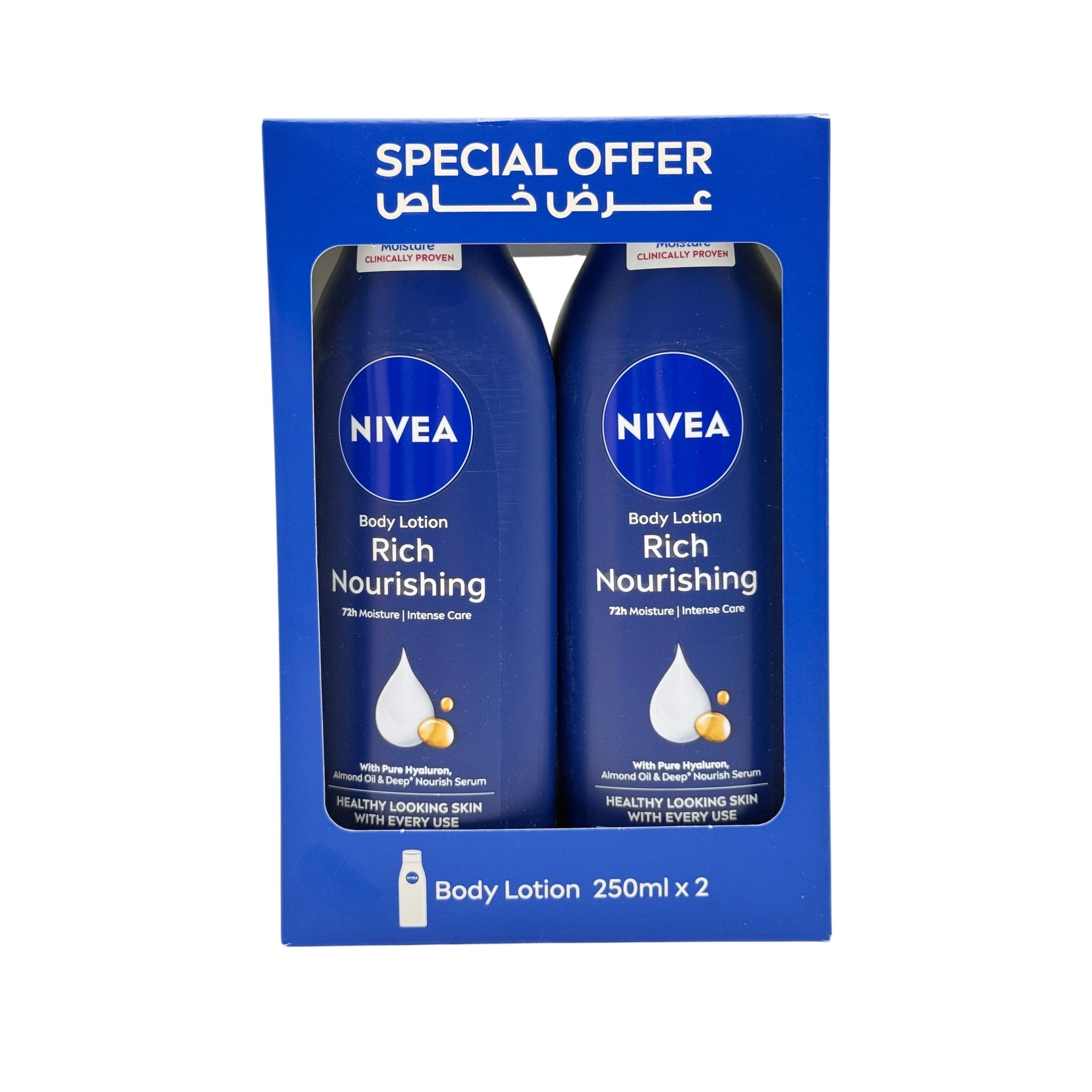 Nivea Body Lotion Express Hydration 250 ml 2 pcs