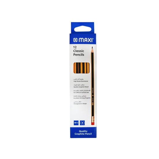 Maxi Classic Hex Graphite Pencil Hb 12 pcs round Tube