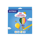 MAXI TRIANGULAR COLOUR PENCILS 24 COLOUR